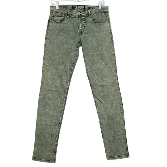 Social Collision Rude by Lip Service Straight Leg Jeans Army Green Size 30/32 - Picture 1 of 9
